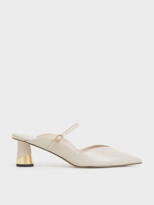 Charles & Keith - Cammie Metallic Sculptural Heel Mules