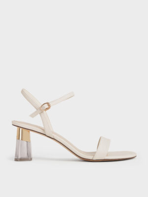 Charles & Keith - Oleana Clear Trapeze Heel Sandals