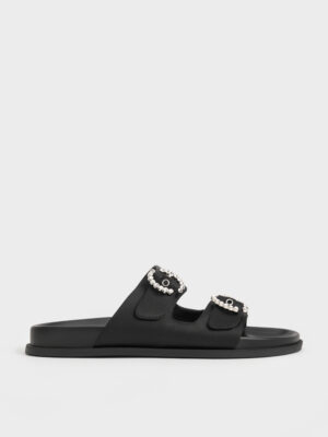 Charles & Keith - Recycled Polyester Embellished Buckle Sandals
