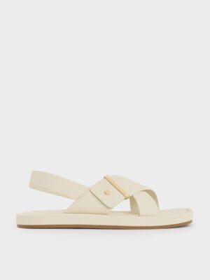 Charles & Keith - Audra Crossover-Strap Slingback Sandals