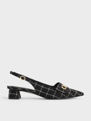 Charles & Keith - Marley Tweed Slingback Pumps