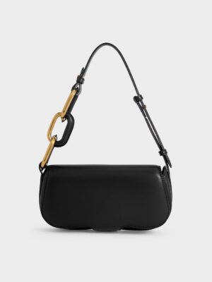 Charles & Keith - Kora Metallic-Accent Elongated Bag