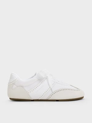 Charles & Keith - Cece Heart-Motif Sheer-Lace Sneakers