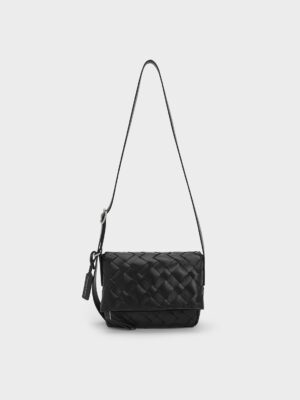 Charles & Keith - Ivette Woven Front Flap Crossbody Bag