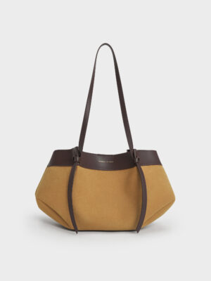 Charles & Keith - Calla Faux Suede Tote Bag