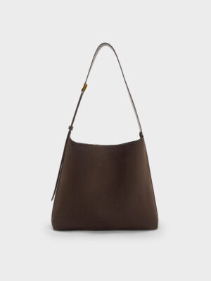 Charles & Keith - Edna Recycled Suede Tote Bag