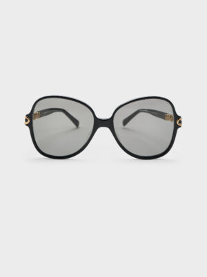 Charles & Keith - Delaney Recycled Acetate Chain-Link Butterfly Sunglasses