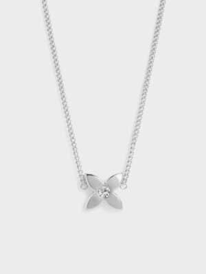 Charles & Keith - Felicity Flower-Motif Crystal Necklace
