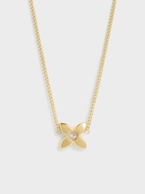 Charles & Keith - Felicity Flower-Motif Crystal Necklace
