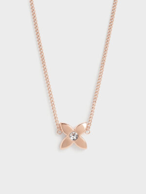 Charles & Keith - Felicity Flower-Motif Crystal Necklace