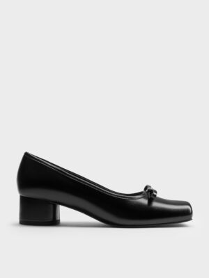 Charles & Keith - Bow Square-Toe Pumps