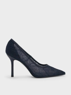 Charles & Keith - Lace & Satin Stiletto Pumps