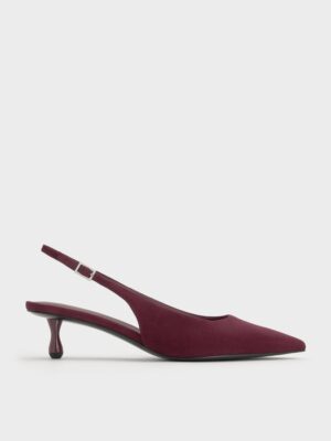 Charles & Keith - Ruthie Faux Suede Slingback Pumps