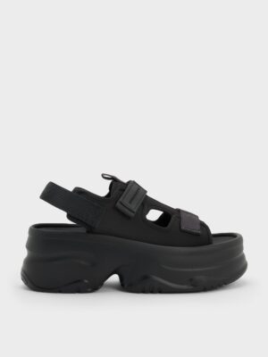 Charles & Keith - Elastane Flatform Sports Sandals