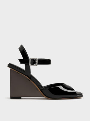 Charles & Keith - Patent Translucent-Heel Wedges