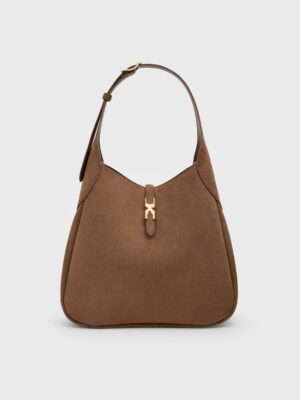 Charles & Keith - Adalyn Recycled Suede Hobo Bag