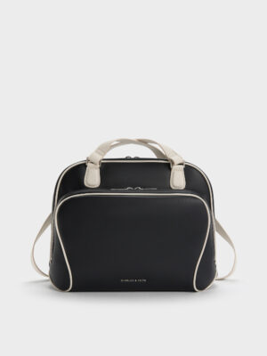 Charles & Keith - Nelly Two-Tone Boxy Backpack