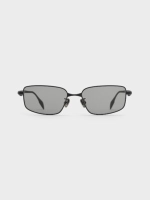 Charles & Keith - Celestia Metal-Rim Tinted Rectangular Sunglasses