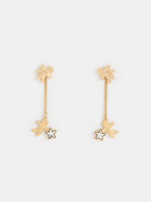 Charles & Keith - Athalia Gingerbread-Fairy Crystal-Star Drop Earrings