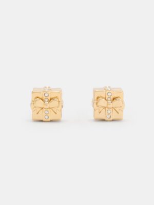 Charles & Keith - Athalia Crystal-Embellished Gift-Box Stud Earrings