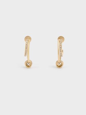 Charles & Keith - Hermione Crystal Crescent Earrings