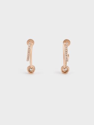 Charles & Keith - Hermione Crystal Crescent Earrings