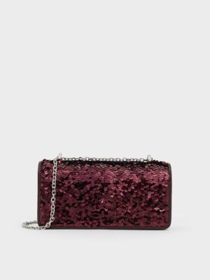 Charles & Keith - Paffuto Sequinned Wallet On Chain