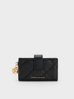 Charles & Keith - Arrietty Quilted Bow-Heart Charm Belted Card Holder