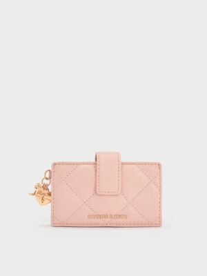Charles & Keith - Arrietty Quilted Bow-Heart Charm Belted Card Holder
