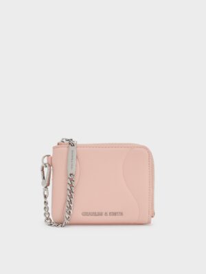 Charles & Keith - Nelly Wavy-Panel Chain-Strap Wristlet