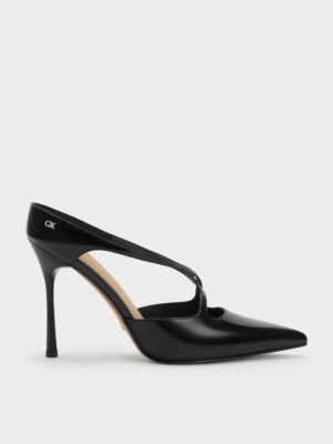 Charles & Keith - Kyra Leather Crossover Stiletto Mules