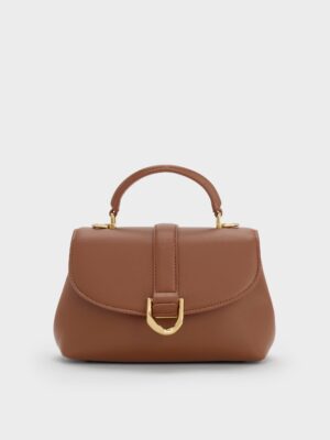 Charles & Keith - Gabine Leather Top Handle Bag