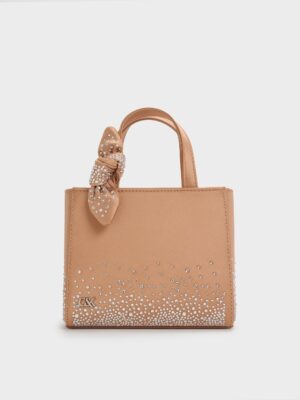 Charles & Keith - Albany Leather Crystal Mini Bag