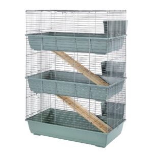Rabbit & Guinea Pig Cage 100cm – Triple-Tier Indoor Hutch Beige | Little Friends