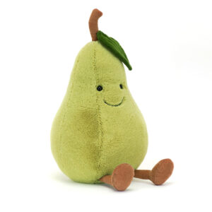 Jellycat A6PEAR Amuseables Pear Cuddly Green Plush Soft Toy