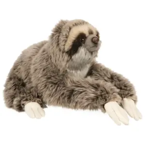 Uni Toys D50085 Sloth with Velcro Hands 30cm Brown Plush Soft Toy Lying