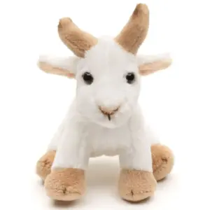Uni Toys HZ015122 Mountain Goat White Sitting 14cm Small Plush Toy
