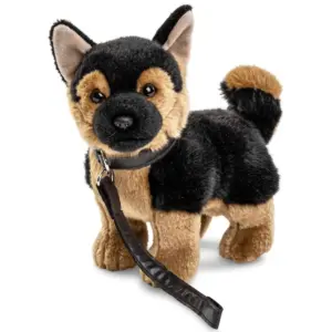 Uni Toys I20324 German Shepherd Dog/Puppy Standing WITH LEASH 26cm Plush Toy