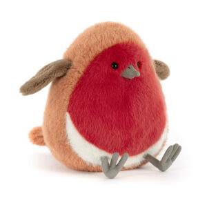 Jellycat ROB3N Plum Robin Plush Sitting Soft Toy Bird