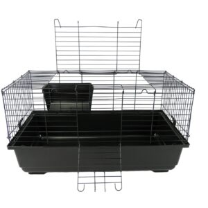Rabbit & Guinea Pig Cage 120cm - Blue/Black with Hayrack | Little Friends