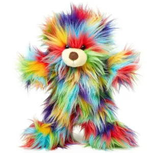 Uni Toys TM023S Pipbuch Rainbow-Coloured 30cm Fluffy Teddy Bear