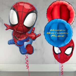 Spiderman & Friends Inflated & Personalised Balloon Set