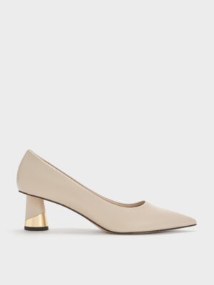 Charles & Keith - Metallic Sculptural Heel Pumps
