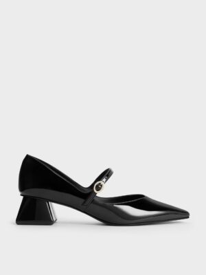 Charles & Keith - Roxane Patent Square-Toe Mary Janes