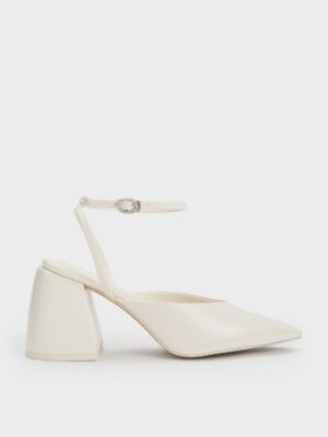 Charles & Keith - Chunky Heel Ankle-Strap Pumps