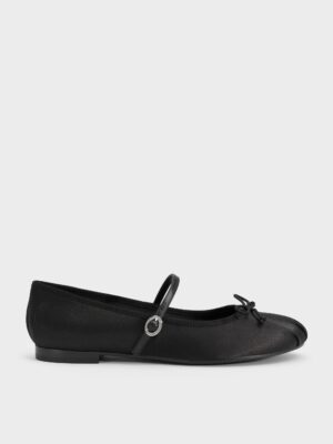 Charles & Keith - Emiko Satin Bow Mary Jane Flats