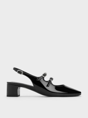 Charles & Keith - Clementine Double-Strap Slingback Mary Jane Pumps