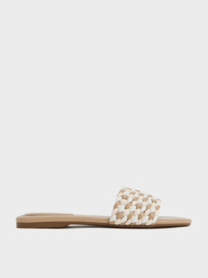 Charles & Keith - Woven Open-Toe Slides