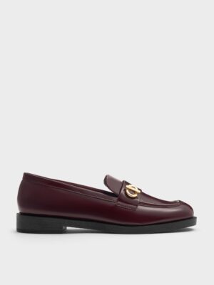 Charles & Keith - Marley Metallic-Accent Loafers