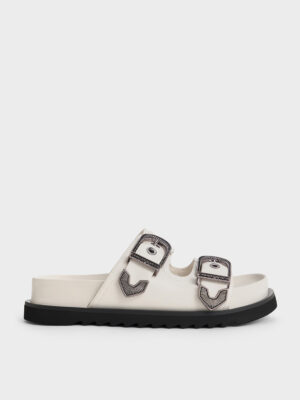 Charles & Keith - Kirke Buckled Double-Strap Sandals